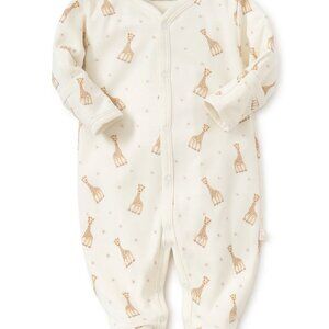 Kissy Kissy - Sophie la girafe Ecru Print Footie Pajamas